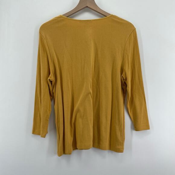 Christopher & Banks Wrap Skirt 14 Black Red Gold Floral Midi Side Button & Top - Picture 6 of 9